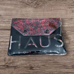 🩷 3/$15 Haus Laboratories Black and Red Cosmetics Bag, Like New!